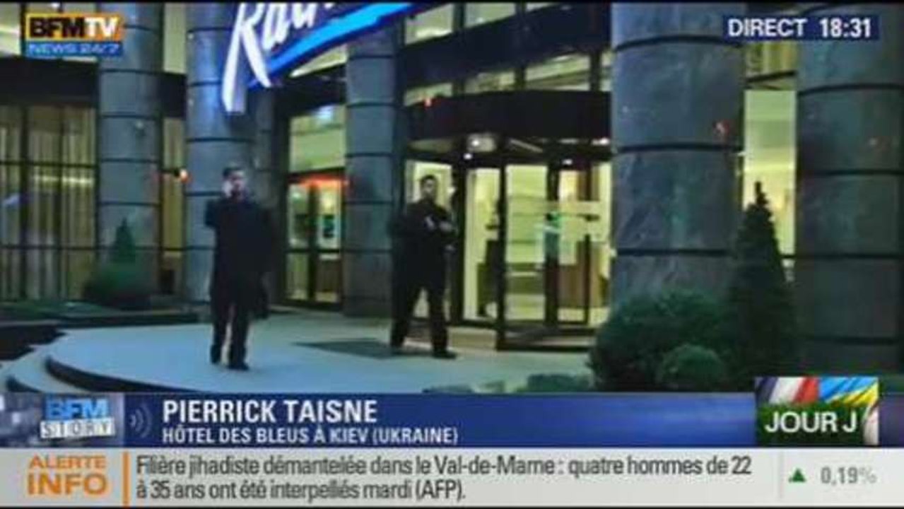 BFM Story: Ukraine-France: l’hôtel des Bleus à Kiev (Ukraine) - 15/11