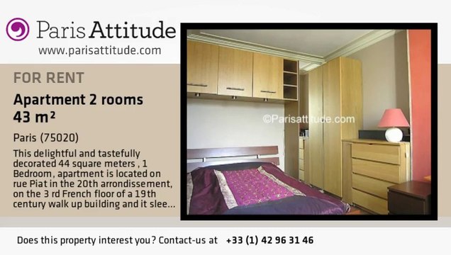 1 Bedroom Apartment for rent - Belleville, Paris - Ref. 7654