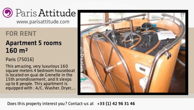 4 Bedroom Houseboat for rent - Alma Marceau, Paris - Ref. 800