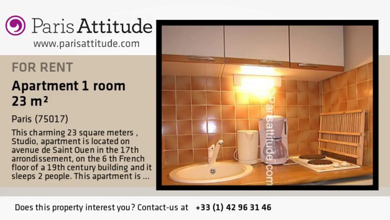 Studio Apartment for rent - Guy Moquet, Paris - Ref. 6255