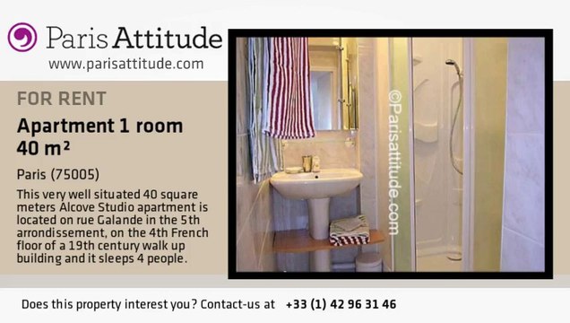 Alcove Studio Apartment for rent - Quartier Latin/St Michel, Paris - Ref. 1982