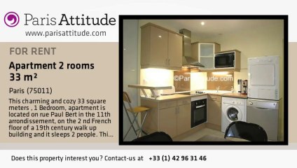 1 Bedroom Apartment for rent - Charonne, Paris - Ref. 7051