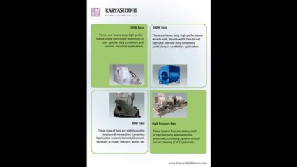 Centrifugal Fan  Dust Collection System  India  karyasiddhisystems.com