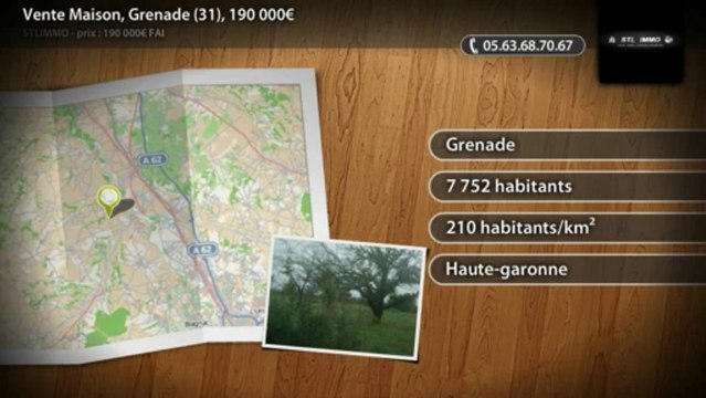 Vente Maison, Grenade (31), 190 000€