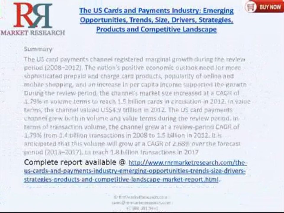 RnRMR: US Cards and Payments Industry - Emerging Opportunities