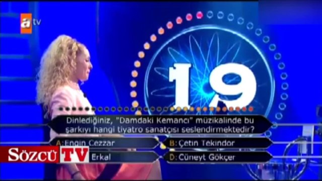 Operacı yarışmacı müzik sorusunu bilemedi