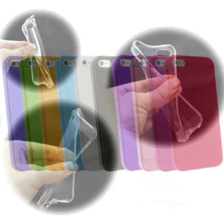 Hytparts.com-Red Ultra Thin Soft Translucent Rugged Silicon Matte Gel Case Cover For iPhone 5