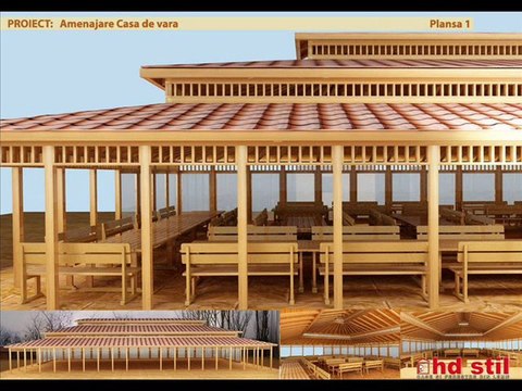 Casa de Vara din lemn (pentru petreceri, nunti,etc.)
