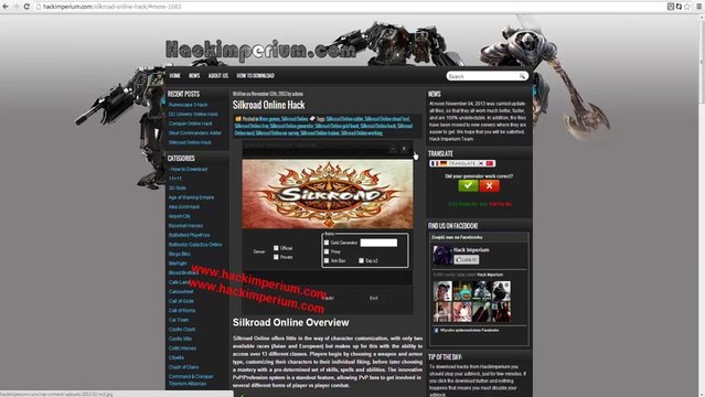 Silkroad Online Hack Cheat Tool Adder Download - Unlimited Gold, [Exp x2]