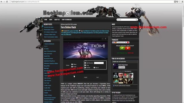 Tera Online Hack Cheat Tool Adder Download - Unlimited Gold [Exp x2]