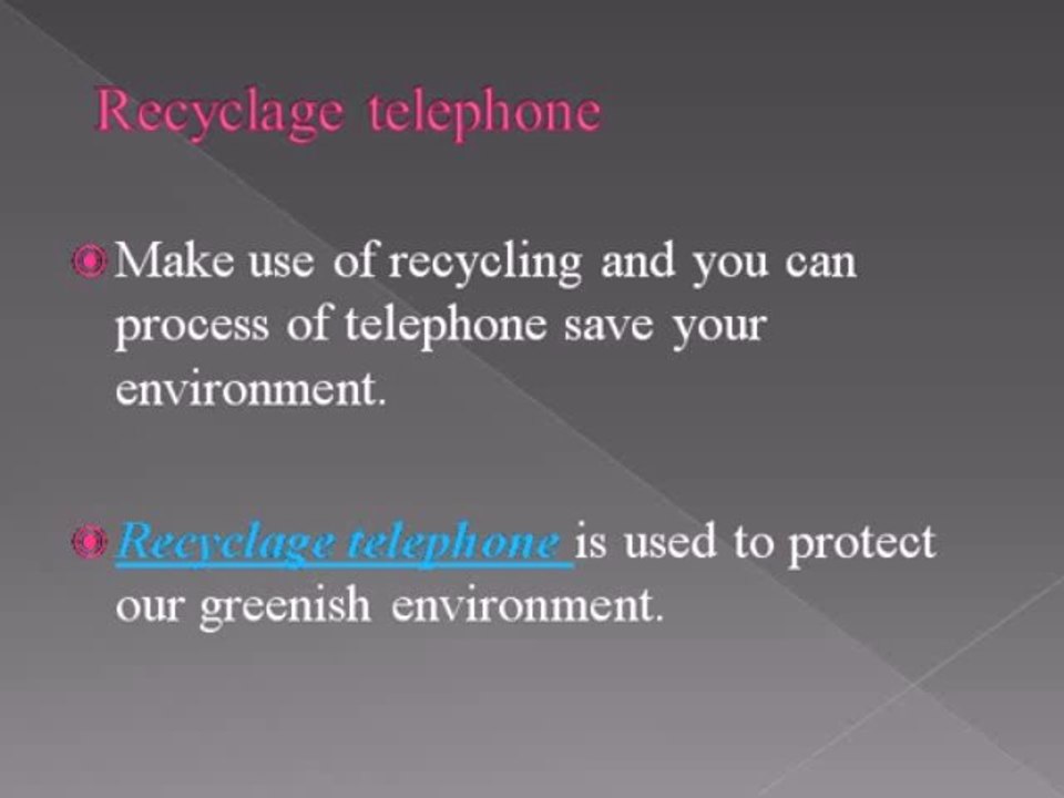 Recyclage telephone