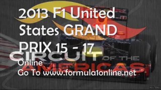 Watch F1 United State GRAND PRIX 2013 Live Stream
