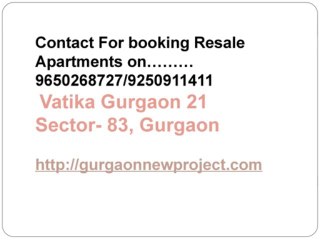 Vatika Gurgaon 21 Resale Apartments In Gurgaon