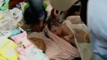 Nace un bebé en medio del tifón Haiyán en Filipinas