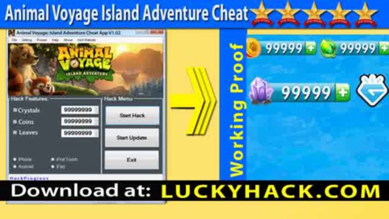 Animal Voyage Island Adventure Cheats Crystals Coins and Leaves - iOs -- Best Version Animal Voyage Cheat Coins