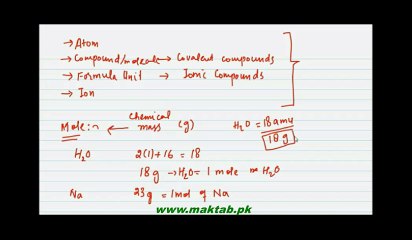 FSc Chemistry Book1, CH 1, LEC 8: Mole