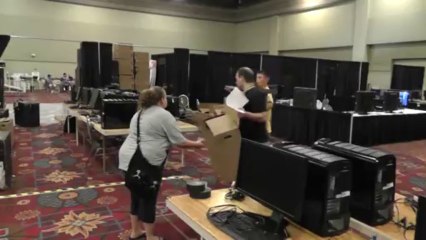 Building Tournament Area @ Quakecon 2011