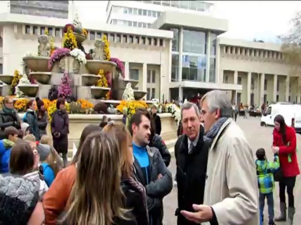 Manifestation à Aix-les-Bains le 1' novembre 2013 contre la réforme des rythmes scolaires