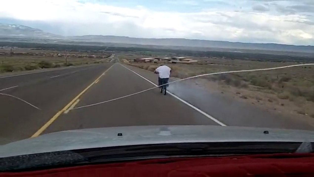Violent BMX CRASH at 50MPH! Crazy guy...
