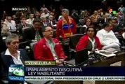 Asamblea Nacional de Venezuela discutirá Ley Habilitante