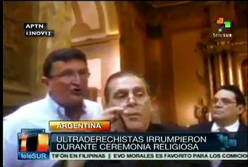 Ultracatólicos irrumpen acto judeo cristiano en Buenos Aires