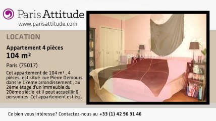 Appartement 3 Chambres à louer - Pereire, Paris - Ref. 6343