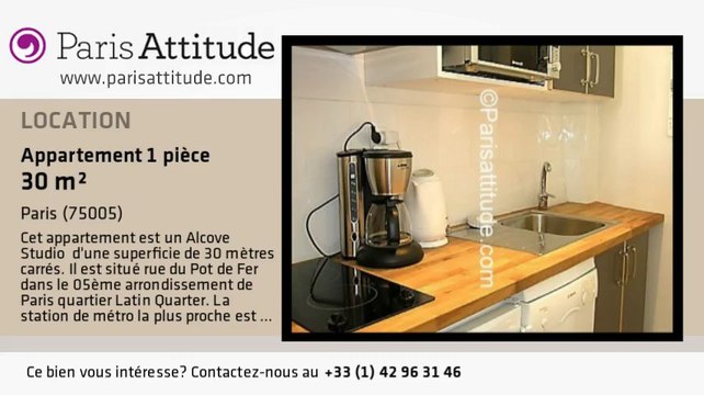 Appartement Alcove Studio à louer - Place Monge, Paris - Ref. 3284