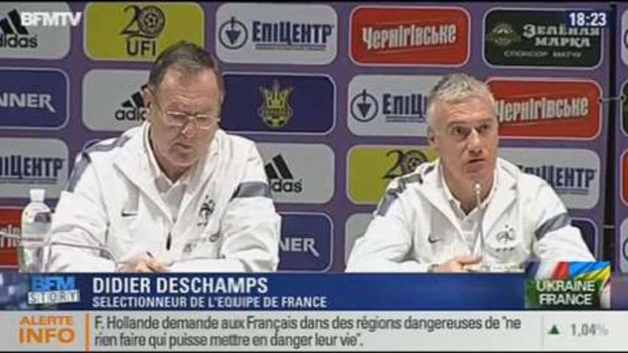 BFM Story: le barrage Ukraine-France: la dernière conférence de presse de Didier Deschamps - 14/11