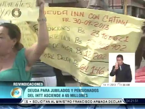 Jubilados y pensionados del INN protestan para exigir reivindicaciones salariales