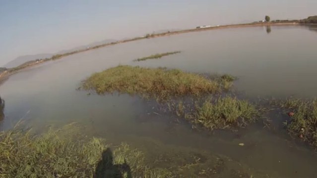 창원 산남지 3685 섬쪽 시도 11.13.2013 GoPro Bass Fishing