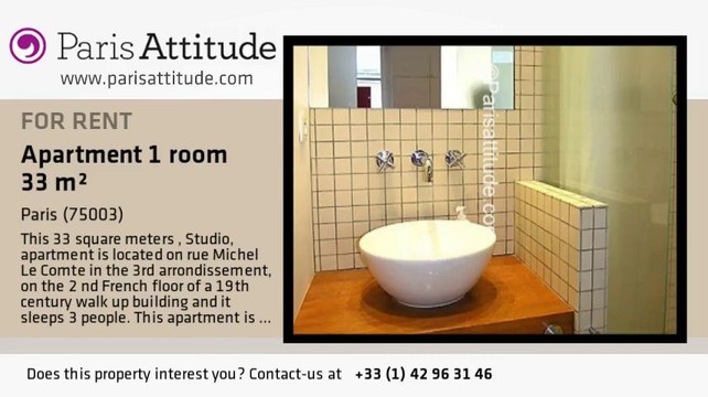 Studio Apartment for rent - Arts et Métier, Paris - Ref. 4394