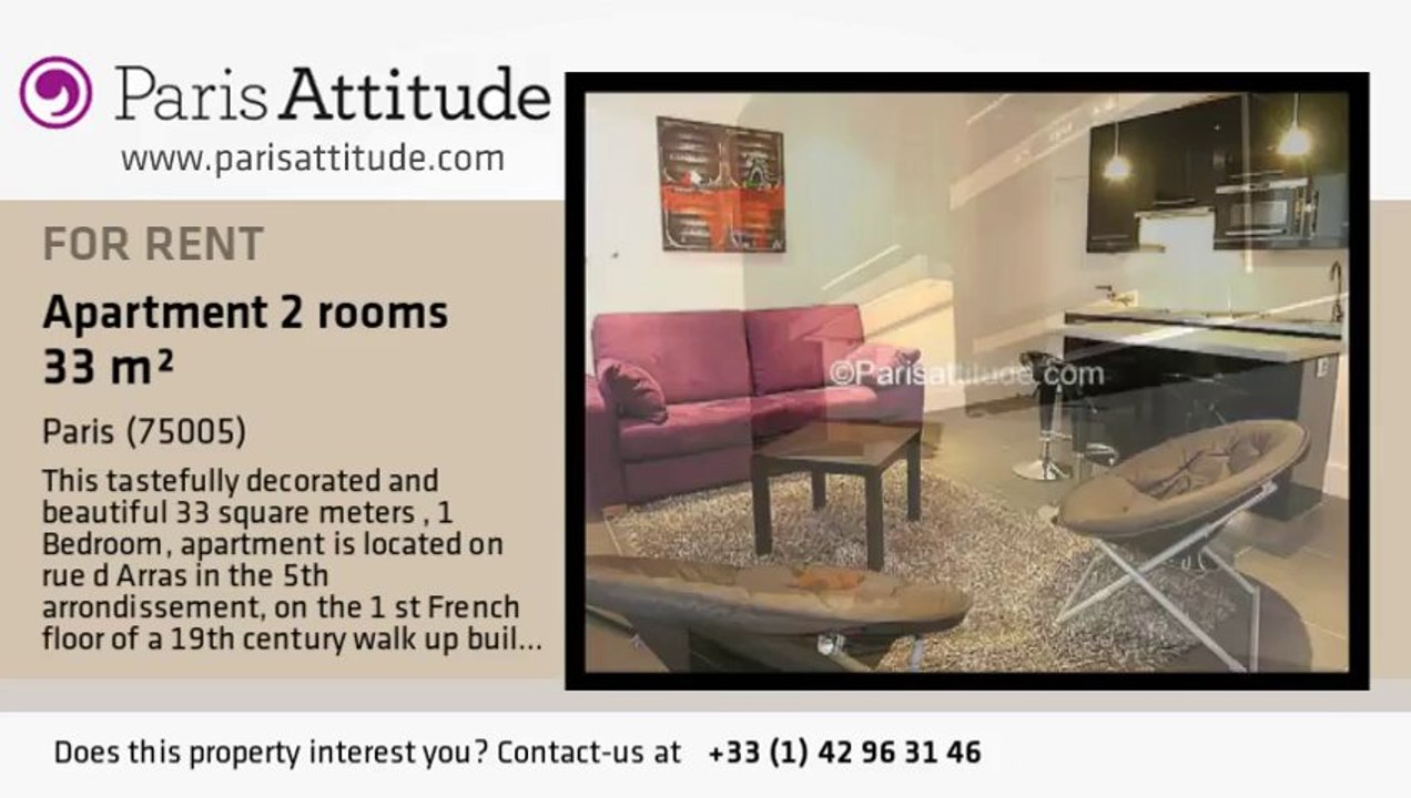 1 Bedroom Apartment for rent - Place Monge, Paris - Ref. 5709