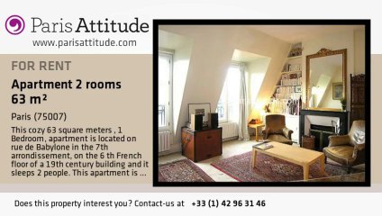 1 Bedroom Apartment for rent - Invalides, Paris - Ref. 5412