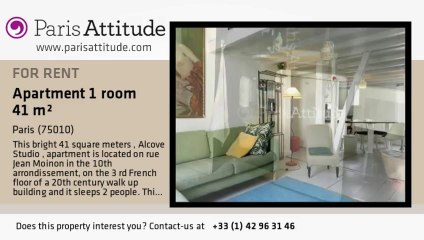 Alcove Studio Apartment for rent - Canal St Martin, Paris - Ref. 8394