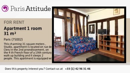 Studio Apartment for rent - Montorgueil, Paris - Ref. 8647