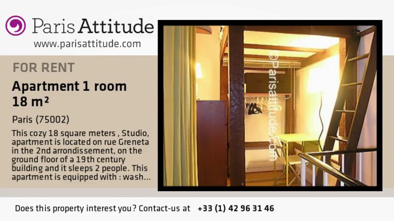 Studio Duplex for rent - Montorgueil, Paris - Ref. 2031