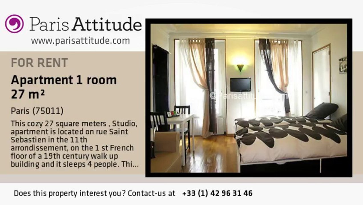 Studio Apartment for rent - Oberkampf, Paris - Ref. 6502