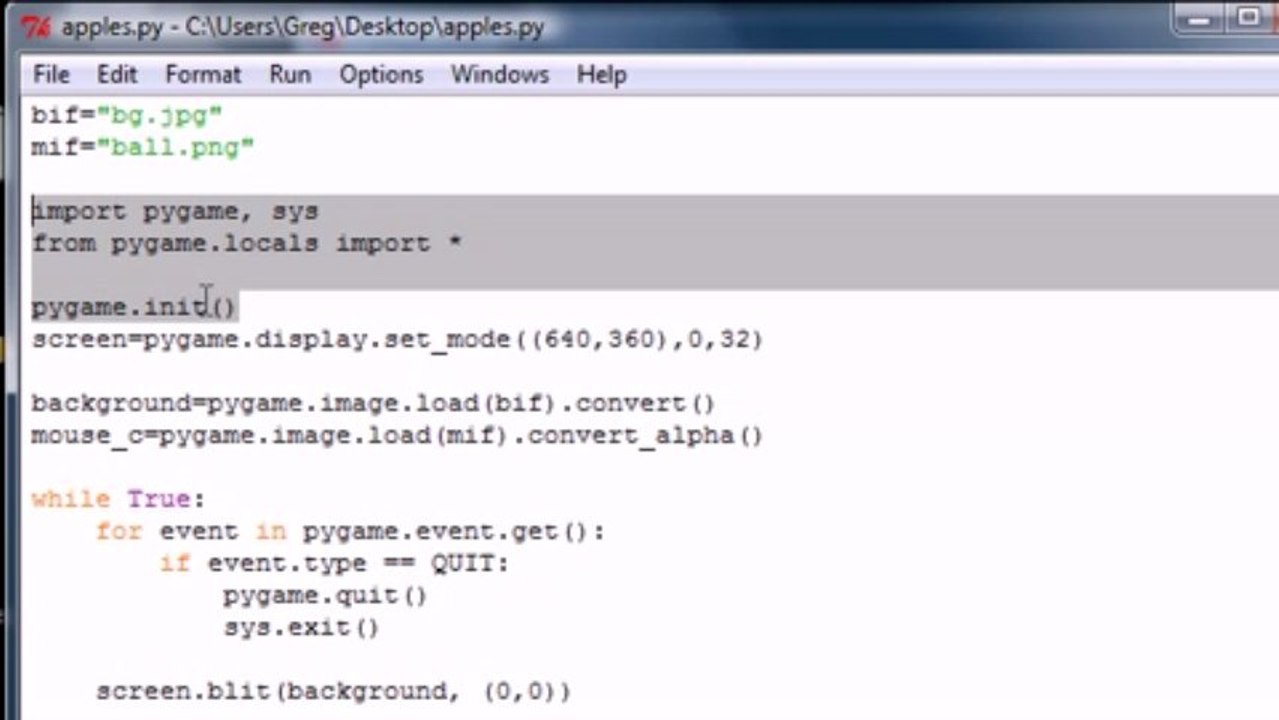 Game Development Tutorial - 3 - Completed Pygame Program By MNRAQ