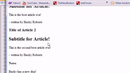 HTML5 Tutorial - 4 - Adding the Meat By MNRAQ