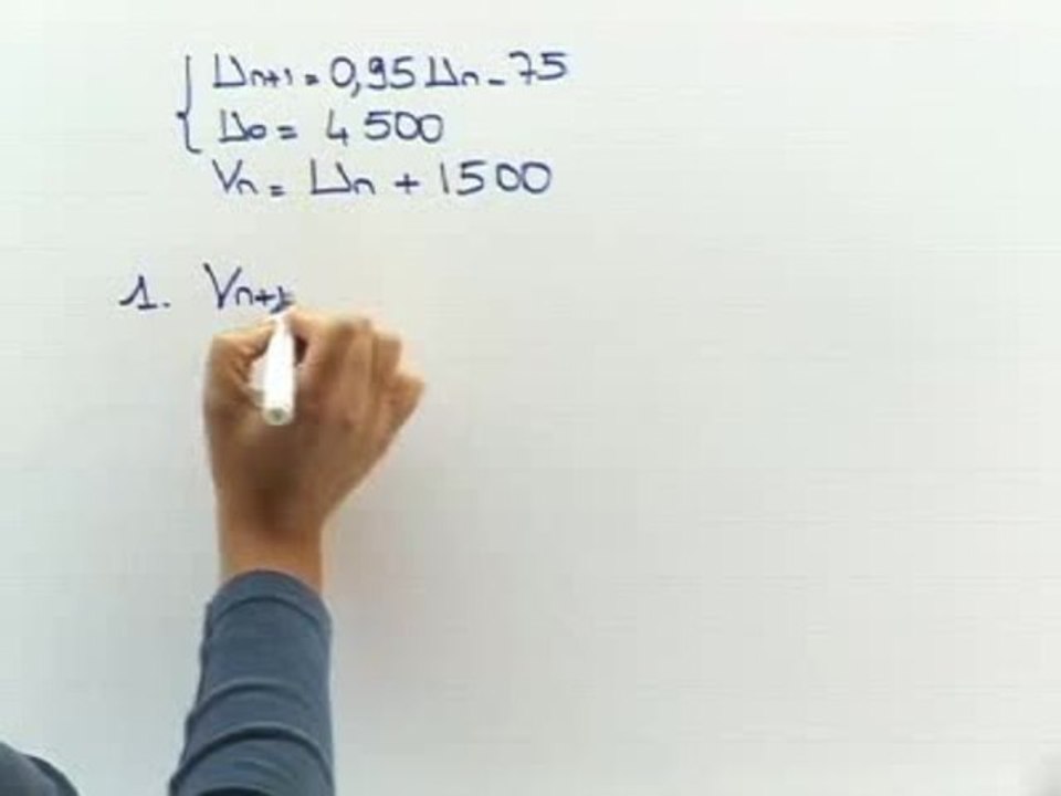 Limites des suites arithmétiques et géométriques - Exo 2 : solution