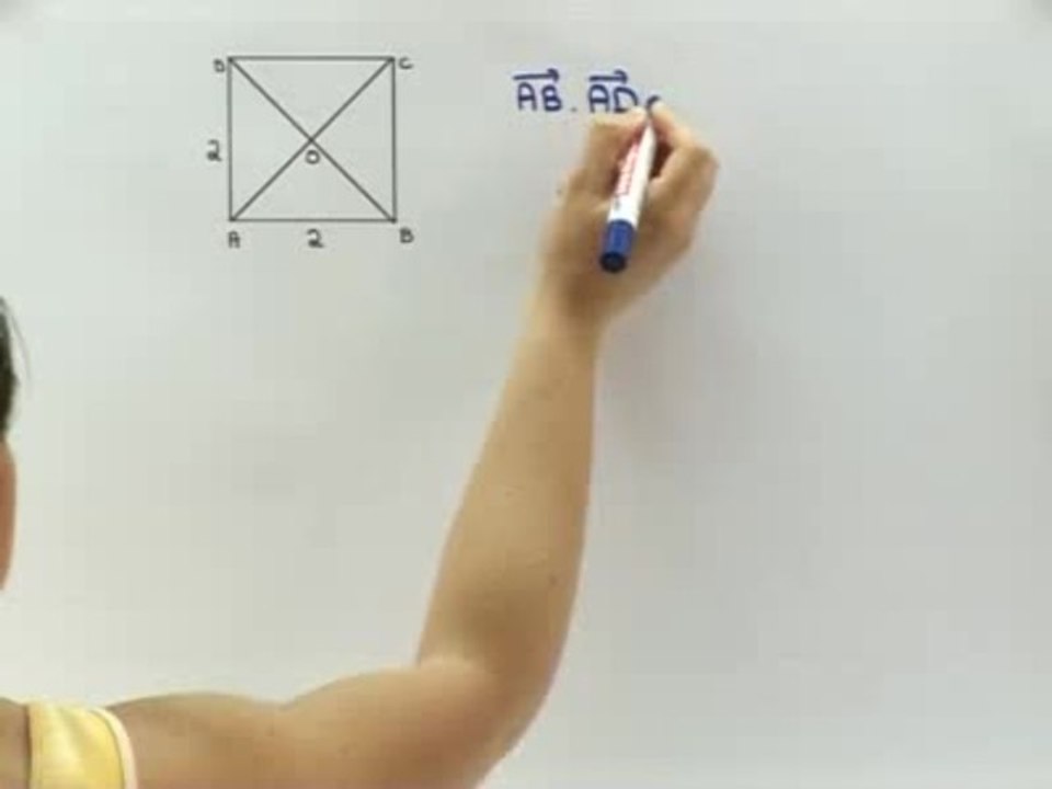 Produit scalaire de deux vecteurs - Exo 1 : solution