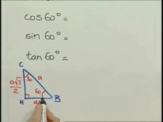 Etude de triangles à l'aide des sinus, cosinus et tangente - Cours 3