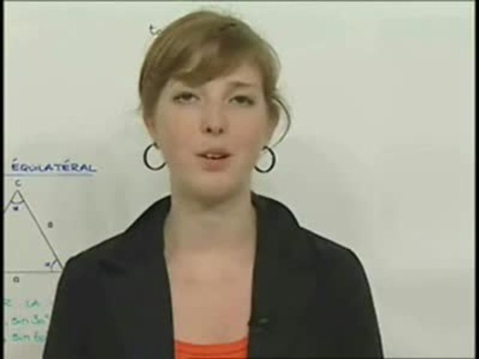 Etude de triangles à l'aide des sinus, cosinus et tangente - Cours 1
