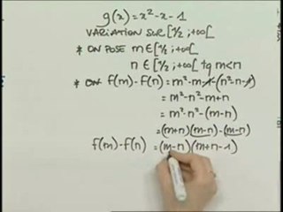 Croissance et décroissance d'une fonction - Exo 2 (3/4)