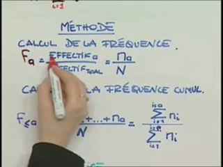 Rappels sur les calculs de fréquence - Cours 2
