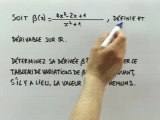 Les dérivées et le sens de variation - Exo 3 : énoncé