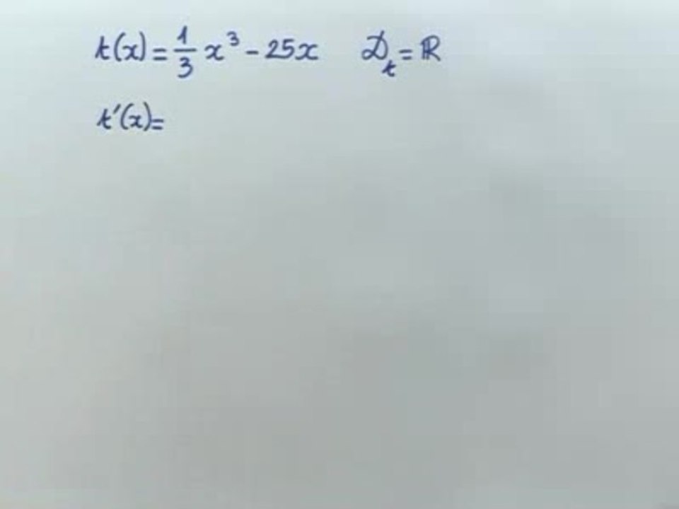 Les dérivées et le sens de variation - Exo 1 : solution