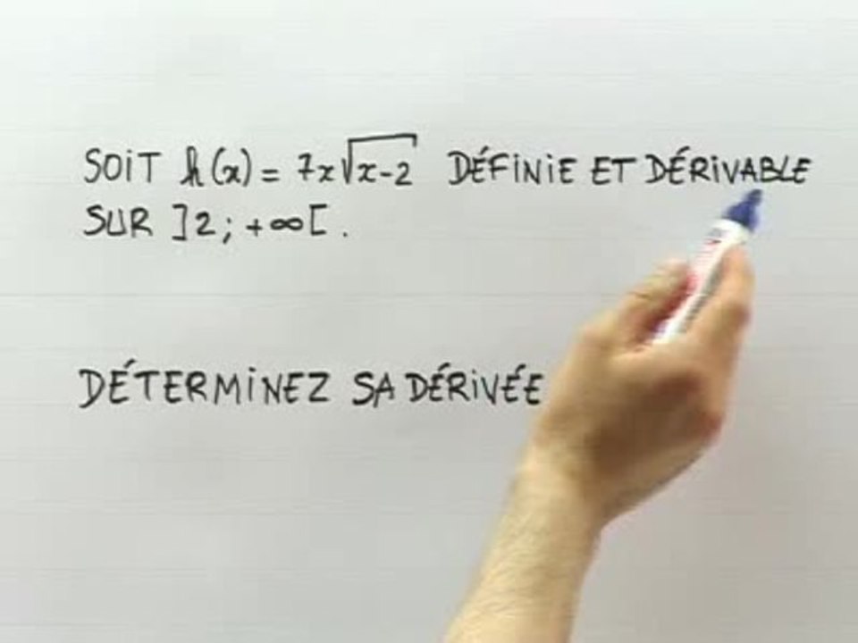 Les fonctions dérivées usuelles - Exo : énoncé