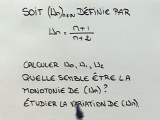 Variations d'une suite - Exo 2 : énoncé