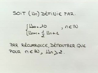 Démonstration par récurrence - Exo 1 : énoncé